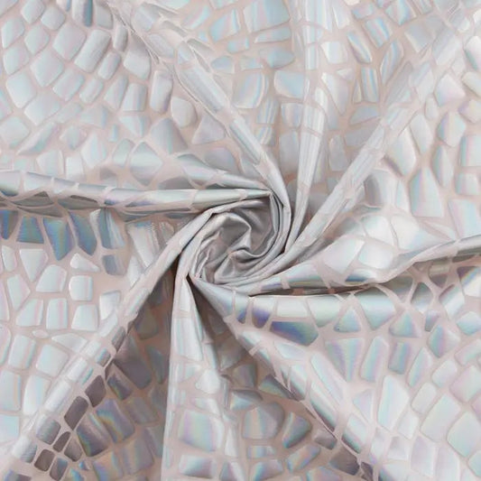 Yaya Han 4 Way Broken Glass Mirror 57" White Fabric Per Yard