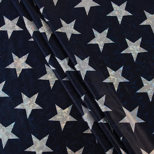 Yaya Han 4 Way Silver Star 57" Navy Fabric Per Yard