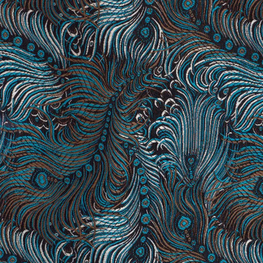Yaya Han Brocade Peacock 58" Teal Fabric Per Yard