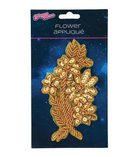 Yaya Han Cosplay Sew on Flower Applique Gold