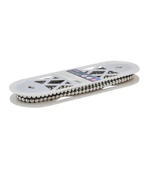 Yaya Han Iron on Fantasy Studded Trim 0.25'' Silver - Per Yard