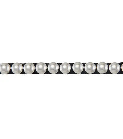 Yaya Han Iron on Fantasy Studded Trim 0.25'' Silver - Per Yard