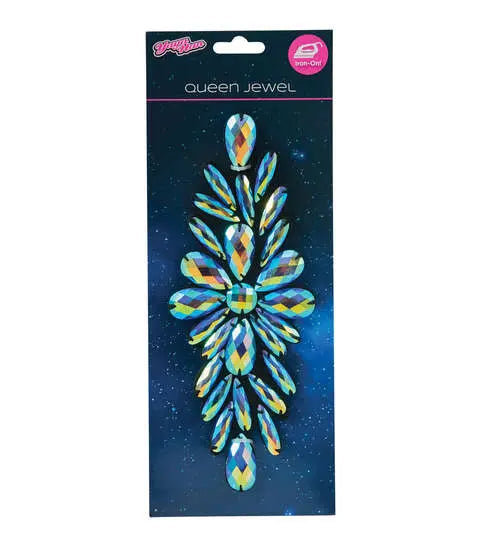 Yaya Han Iron on Queen Jewel Embellishment 3'' Blue