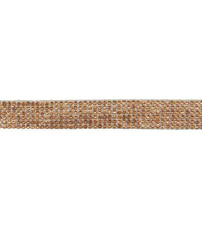 Yaya Han Iron on Rhinestone Trim 0.44" Gold - Per Yard