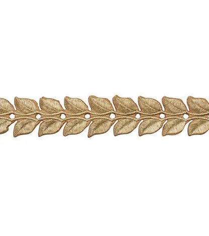Yaya Han Iron on Roman Leaf Trim 1.31" Gold - Per Yard