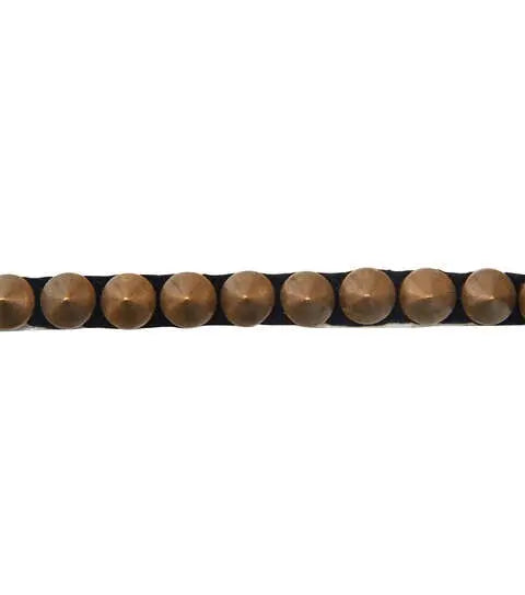 Yaya Han Iron on Spike Trim 0.31" Copper - Per Yard