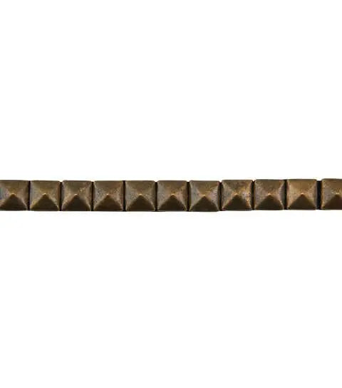Yaya Han Iron on Studded Trim 0.31'' Copper - Per Yard