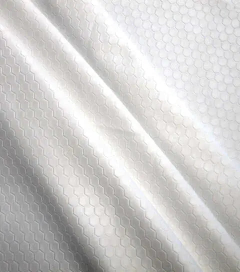 Yaya Han Scuba Hexagon 57" White Fabric Per Yard