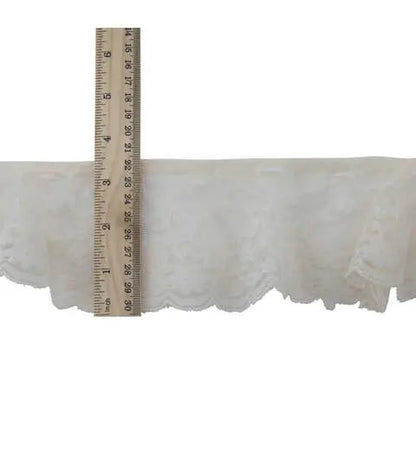 Yaya Han Sew On Lace Ruffle Champagne Trim - Per Yard