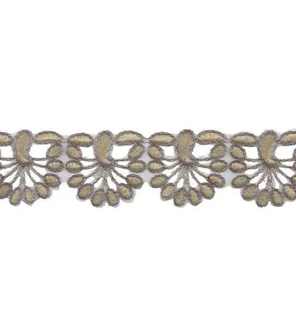 Yaya Han Sew-On Scalloped Peacock Gold Trim - Per Yard