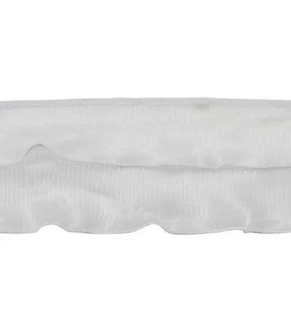 Yaya Han Sew on 2 tier Crystal Pleated Trim 4.13" White - Per Yard