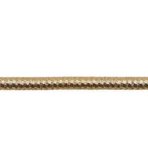 Yaya Han Sew on Dual Tribal Metal Cording Trim 0.31'' Gold - Per Yard