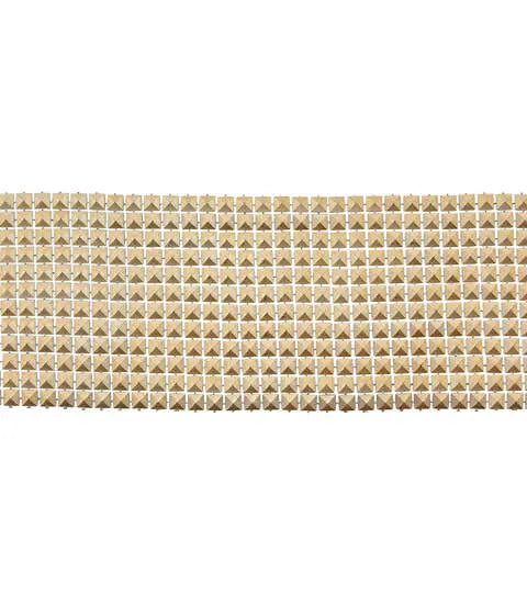 Yaya Han Sew on Maille Trim 4.5" Gold - Per Yard