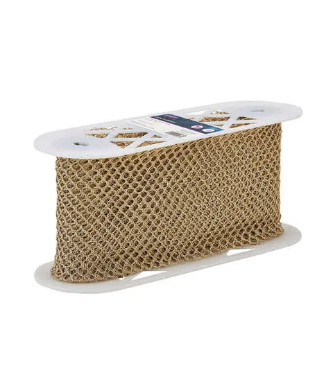 Yaya Han Sew on Mesh Trim 4.5" Gold - Per Yard
