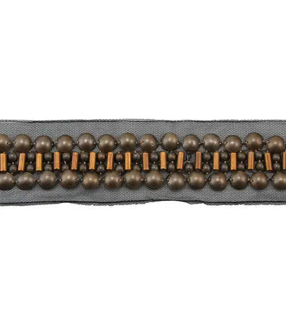 Yaya Han Sew on Studded Military Trim 2.38'' Gold - Per Yard