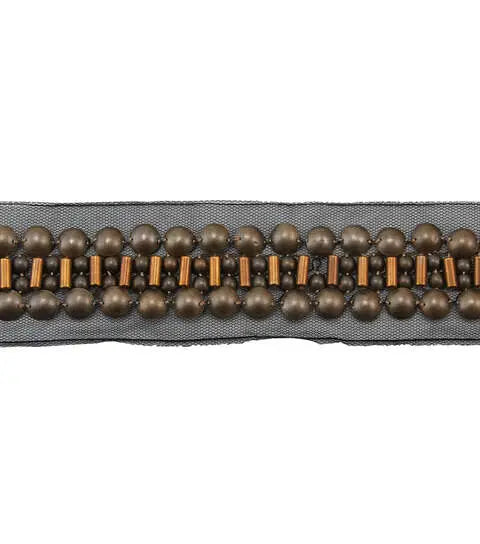 Yaya Han Sew on Studded Military Trim 2.38'' Gold - Per Yard