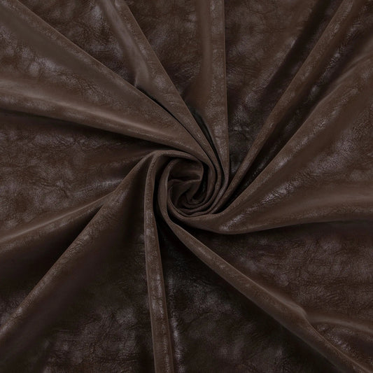 Yaya Han Soft Distressed Pleather Dark Brown Fabric Per Yard