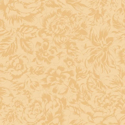 Yellow Tonal Floral La Fleur Flannel Cotton 42"/43" Fabric Per Yard