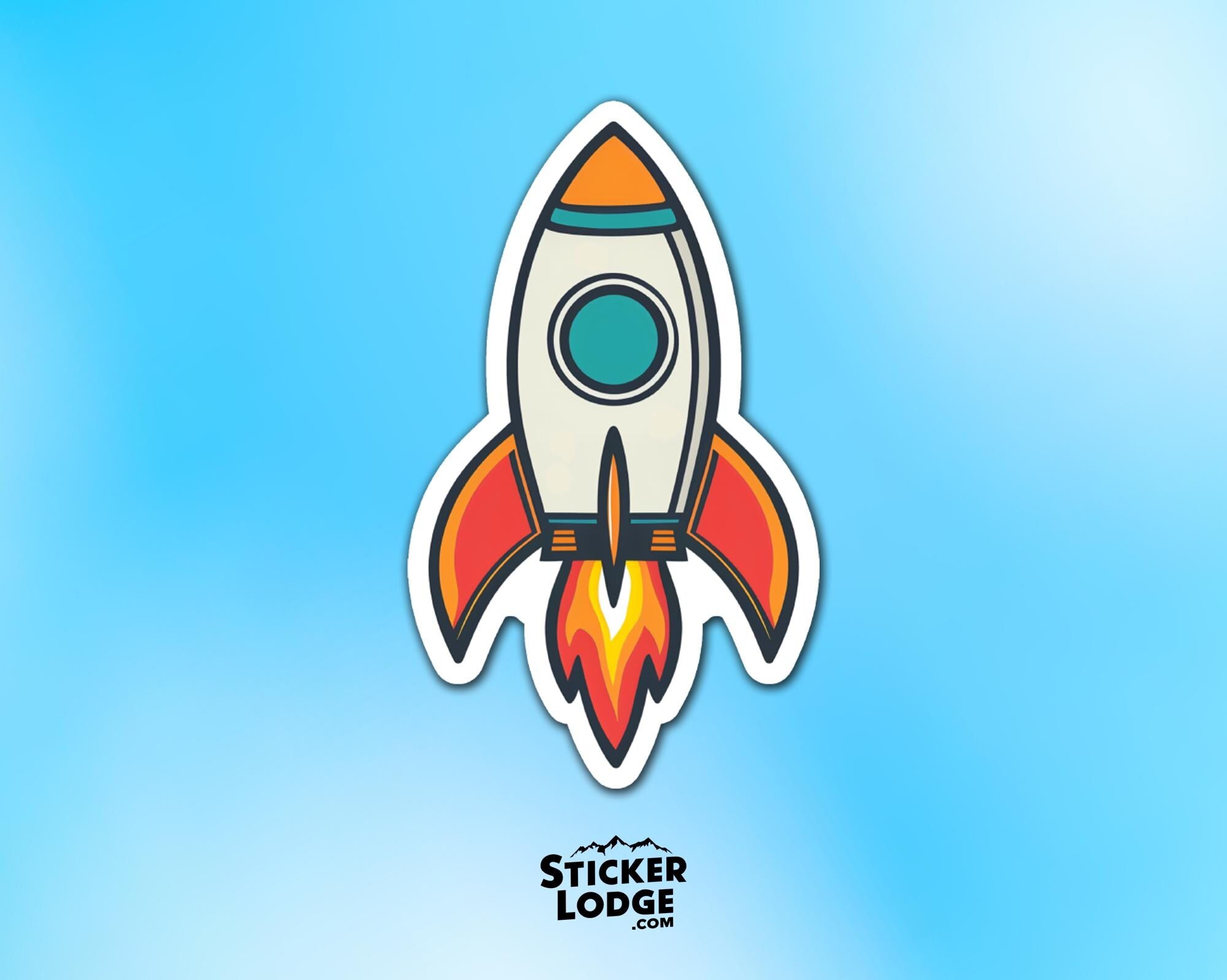 Rocket Recovery Sticker Retro Rocket Vinyl Sticker – Famore