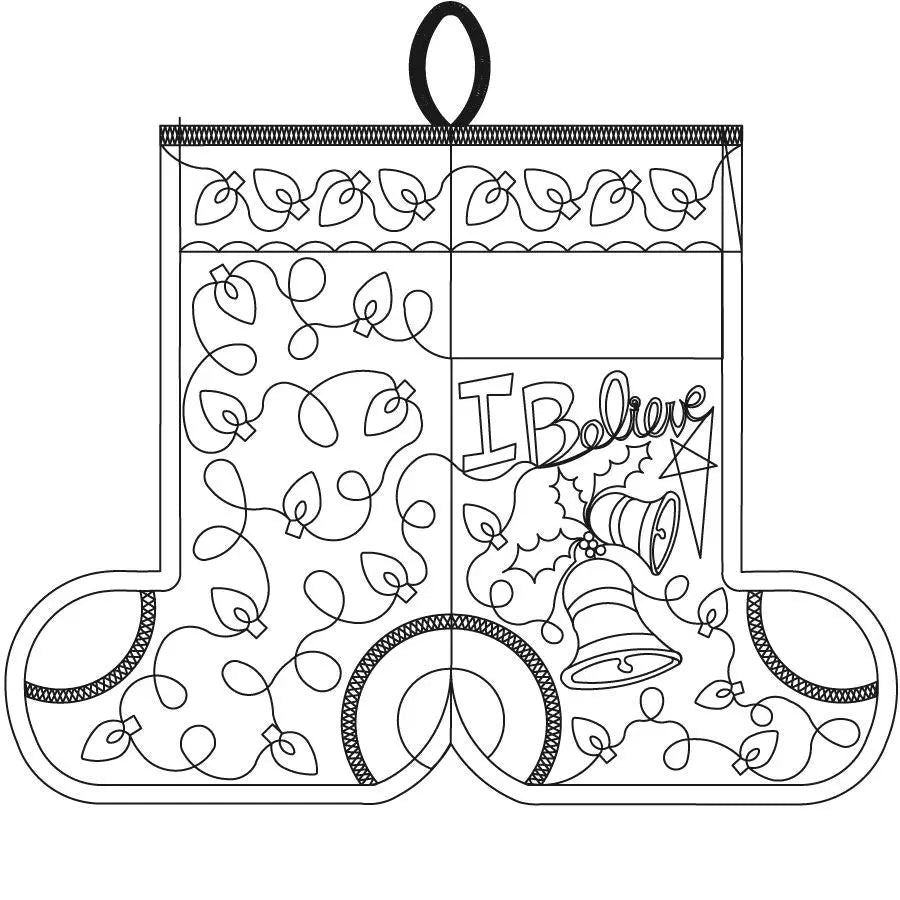 Bells Stocking Name Tag