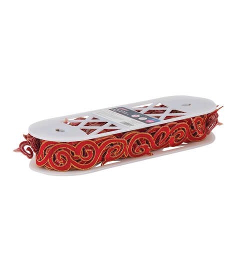 Yaya Han Iron on Wuhan Swirl Trim 1.63" Red Gold - Per Yard